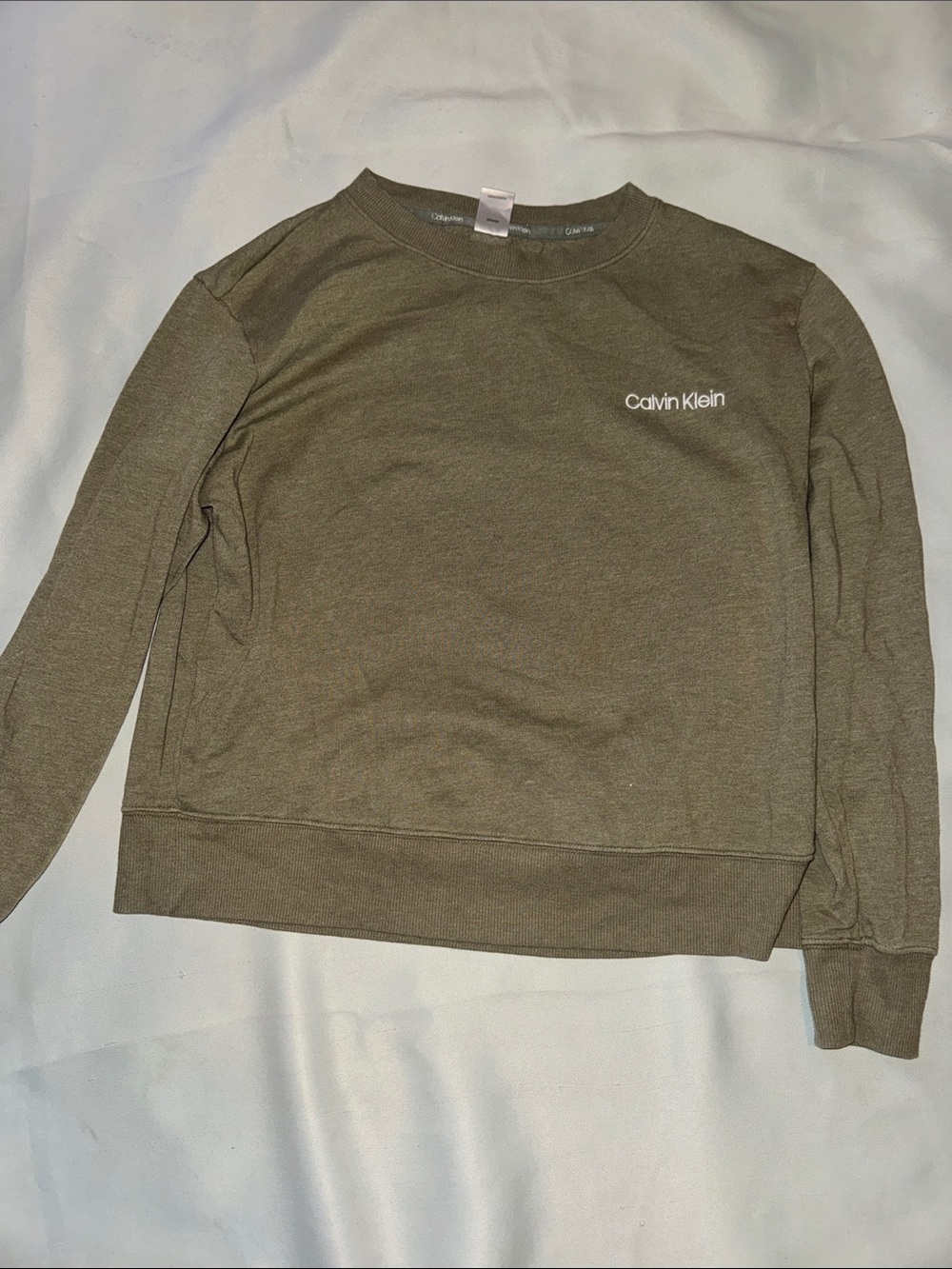Calvin Klein Olive Green Crewneck Sweatshirt